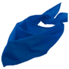 Foulard bleu personnalisé en tissu noué.