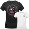 T-shirts noirs et blancs personnalisables avec logo cartoon.
