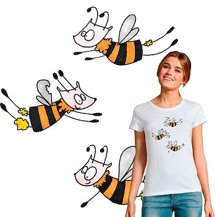 t-shirt femme Les abeilles illustration par Abi