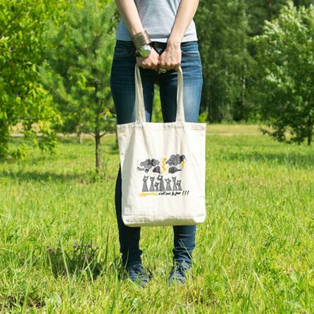 sac tote bag en tissu pour montrer sa mauvaise humeur Aujourd'hui, c'est pas le jour !!!