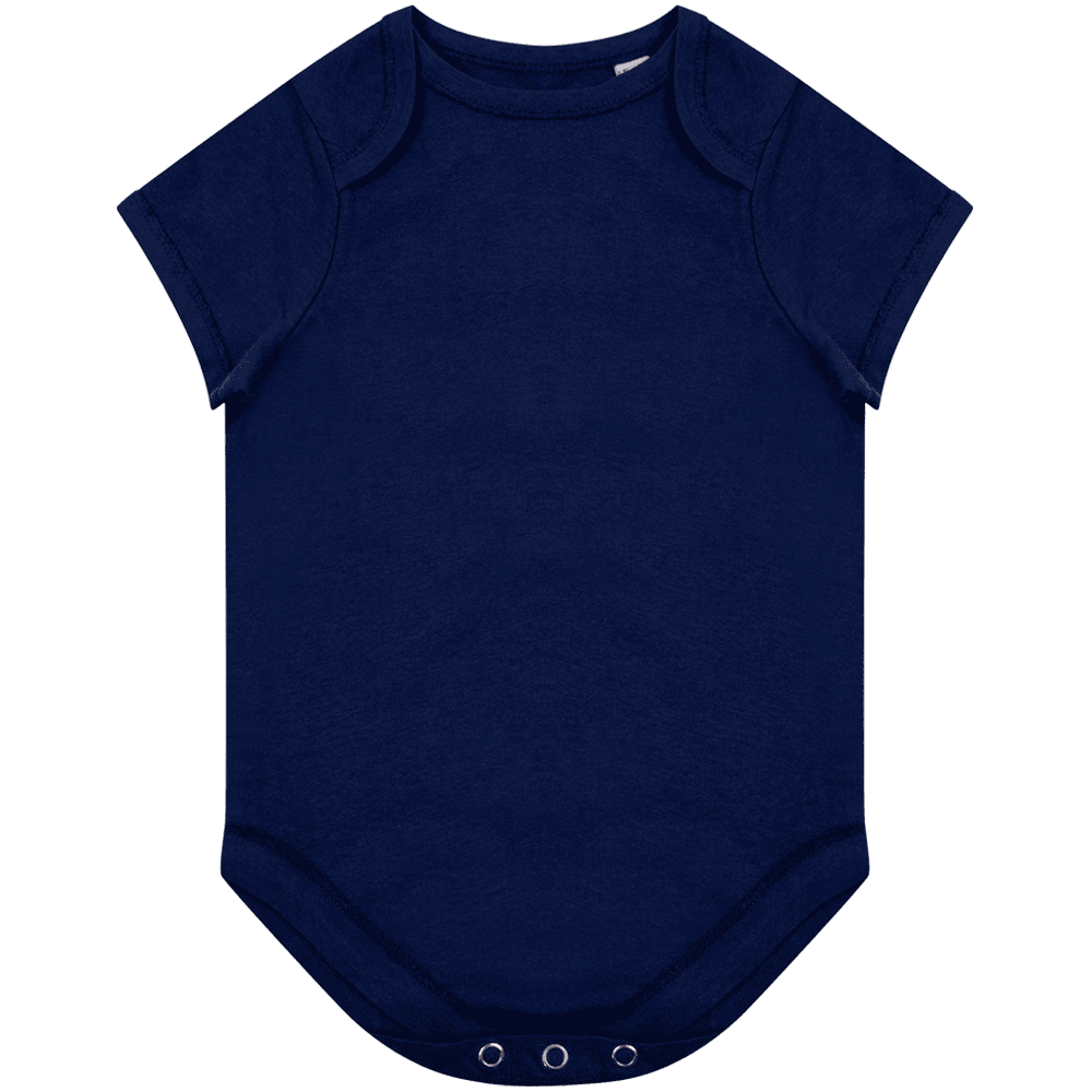 Body bébé bleu marine à manches courtes a personnaliser
