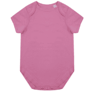 Body bébé rose à manches courtes a personnaliser