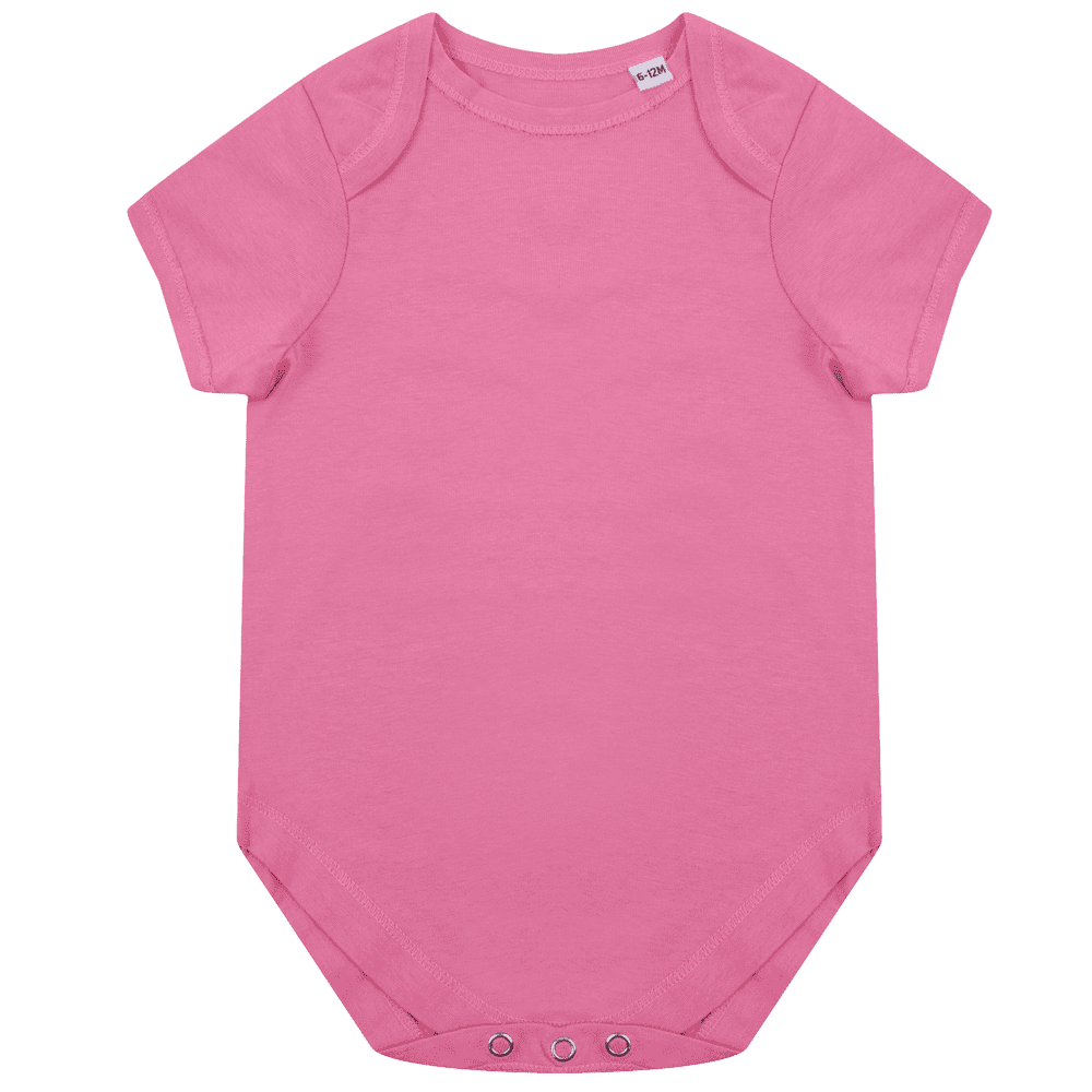 Body bébé rose à manches courtes a personnaliser