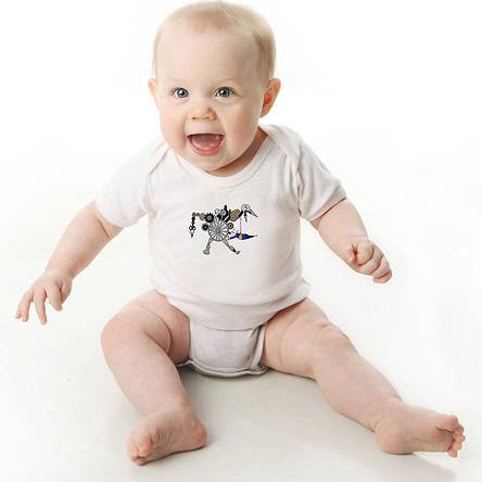 offrez ce Magnifique Body Bébé manche courte illustré par Abi, motif Body Bébé La Machine Infernale By Abi UNE VIE DE BELETTE