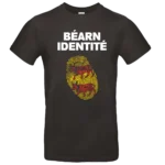 T shirt Béarn Identité noir avec empreinte ADN béarnaise imprimée