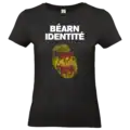 T shirt FEMME Béarn Identité noir avec empreinte ADN béarnaise imprimée