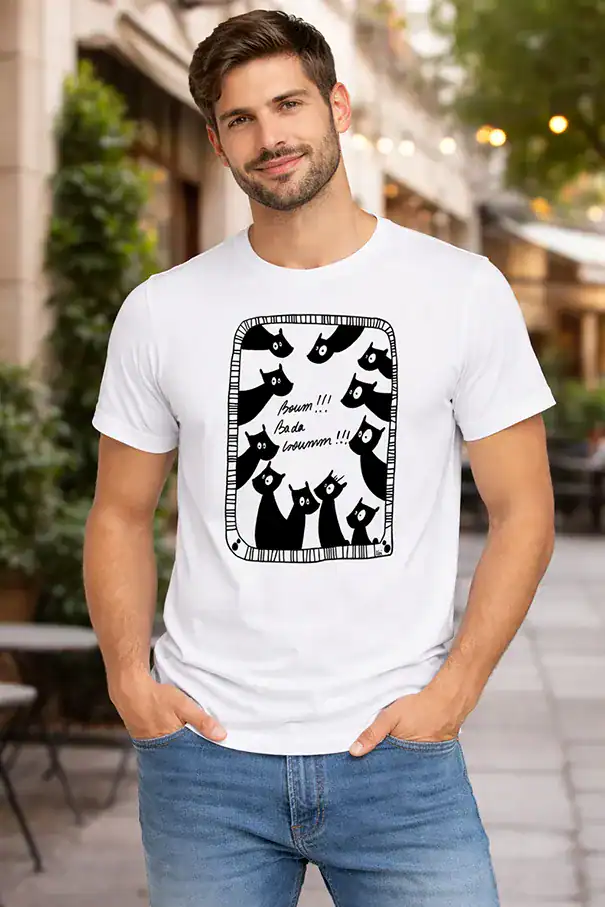 t shirt « boum !!! bada boummm !!! » – illustration abi illustration 🐺💥