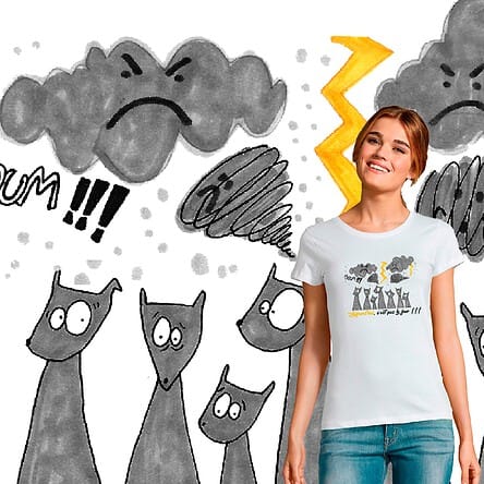 t-shirt femme colere Aujourd'hui, c'est pas le jour illustration par Abi