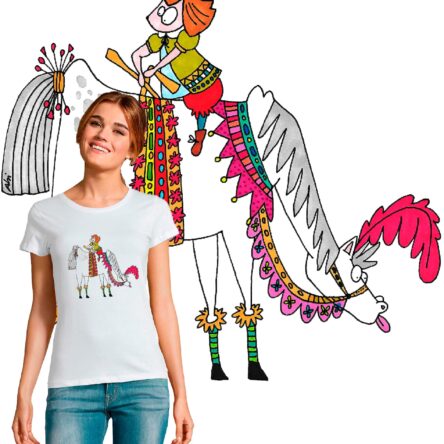 t-shirt Femme Le cheval Enchanté illustration par Abi