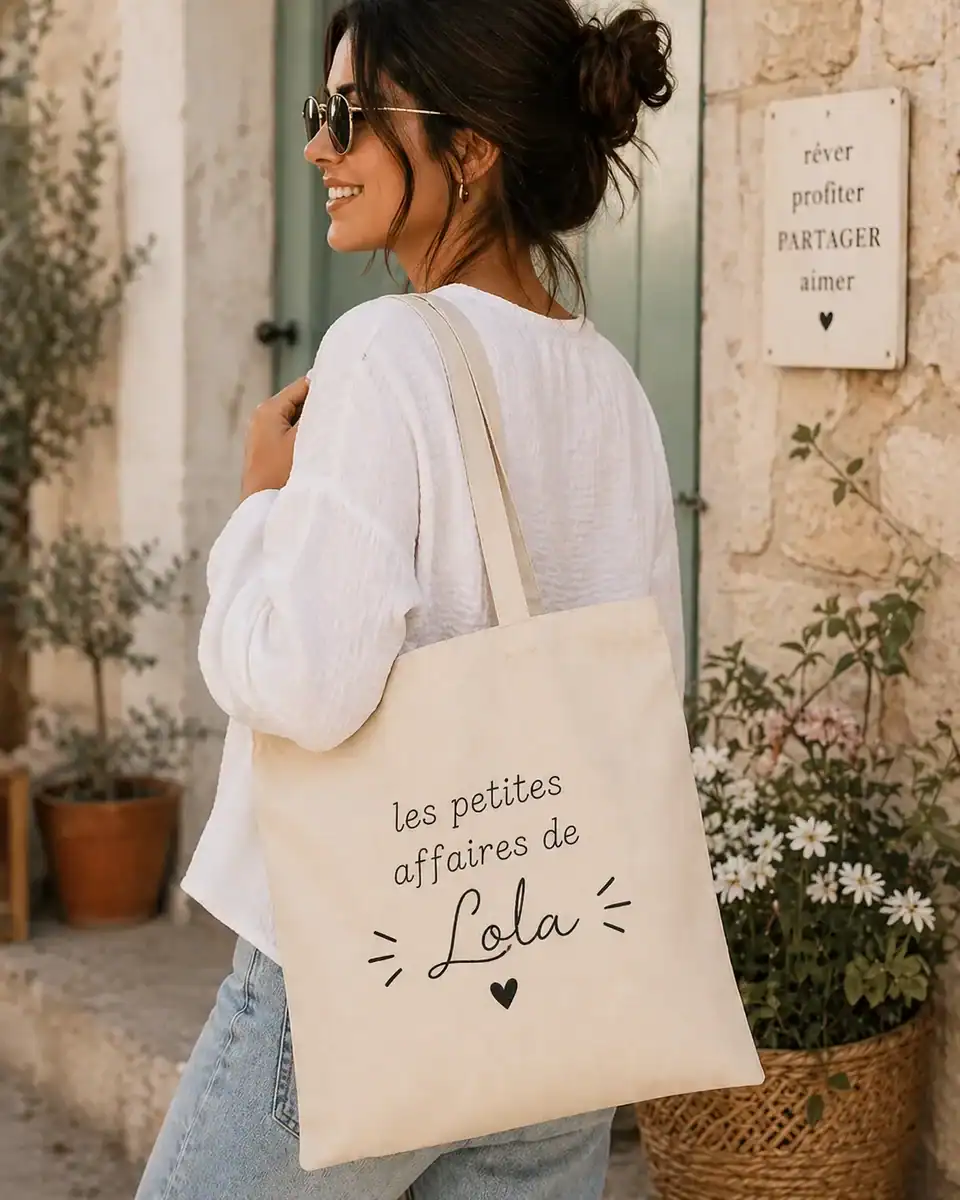 tote bag personnalisé coton – sac résistant avec impression premium