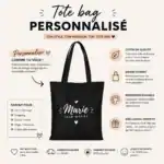 tote bag personnalisé coton – sac résistant avec impression premium