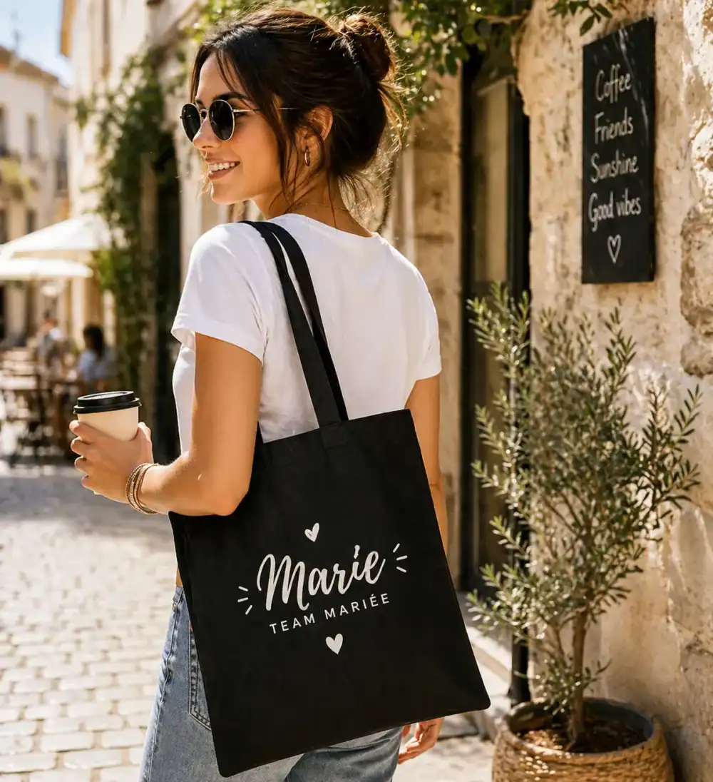 tote bag personnalisé coton – sac résistant avec impression premium