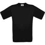 T-shirt noir uni à manches courtes