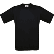 T-shirt noir uni à manches courtes