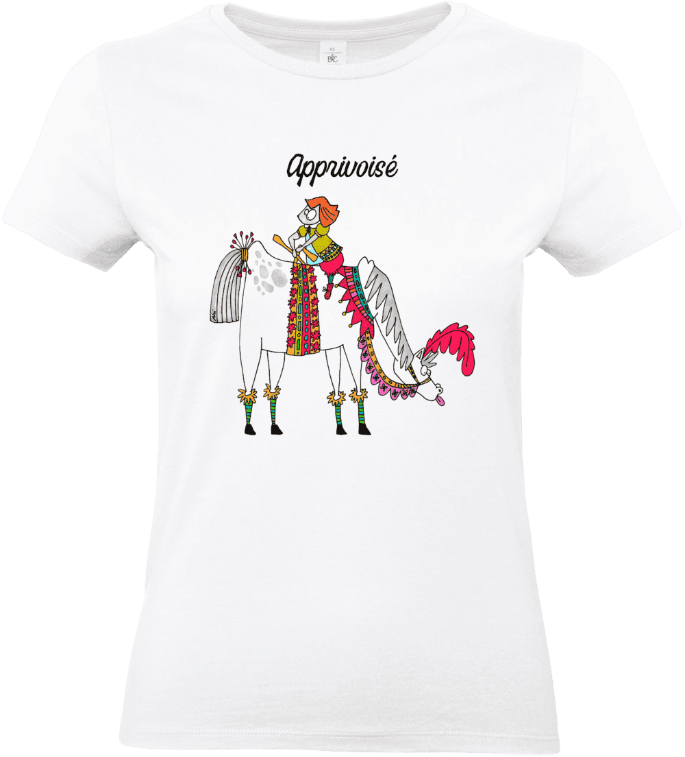 T shirt blanc apprivoisé illustration Abi Illustration