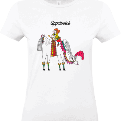 T shirt blanc apprivoisé illustration Abi Illustration
