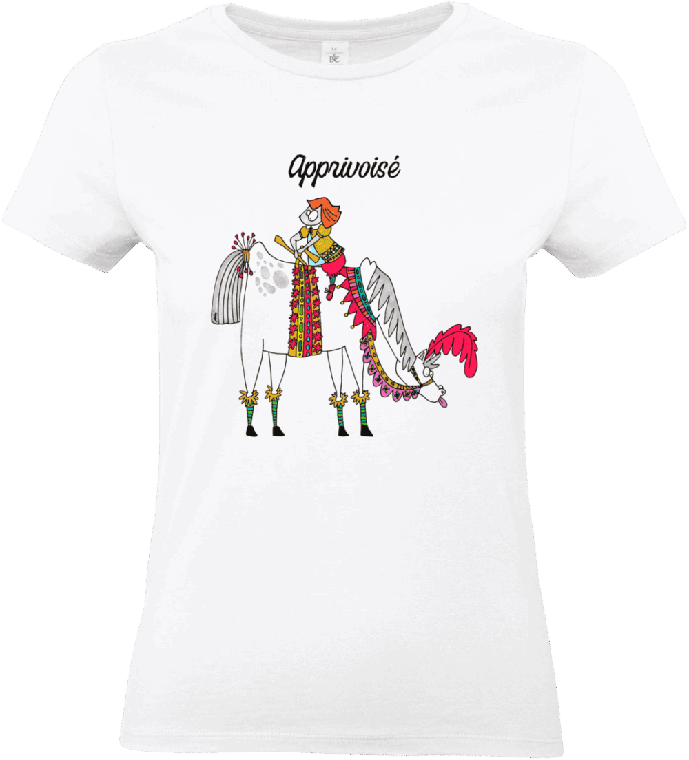 T shirt blanc apprivoisé illustration Abi Illustration