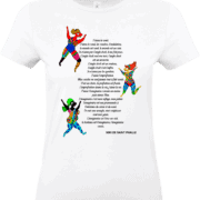 T-shirt femme blanc art libre et imaginaire par Abi Illustration impression DTF