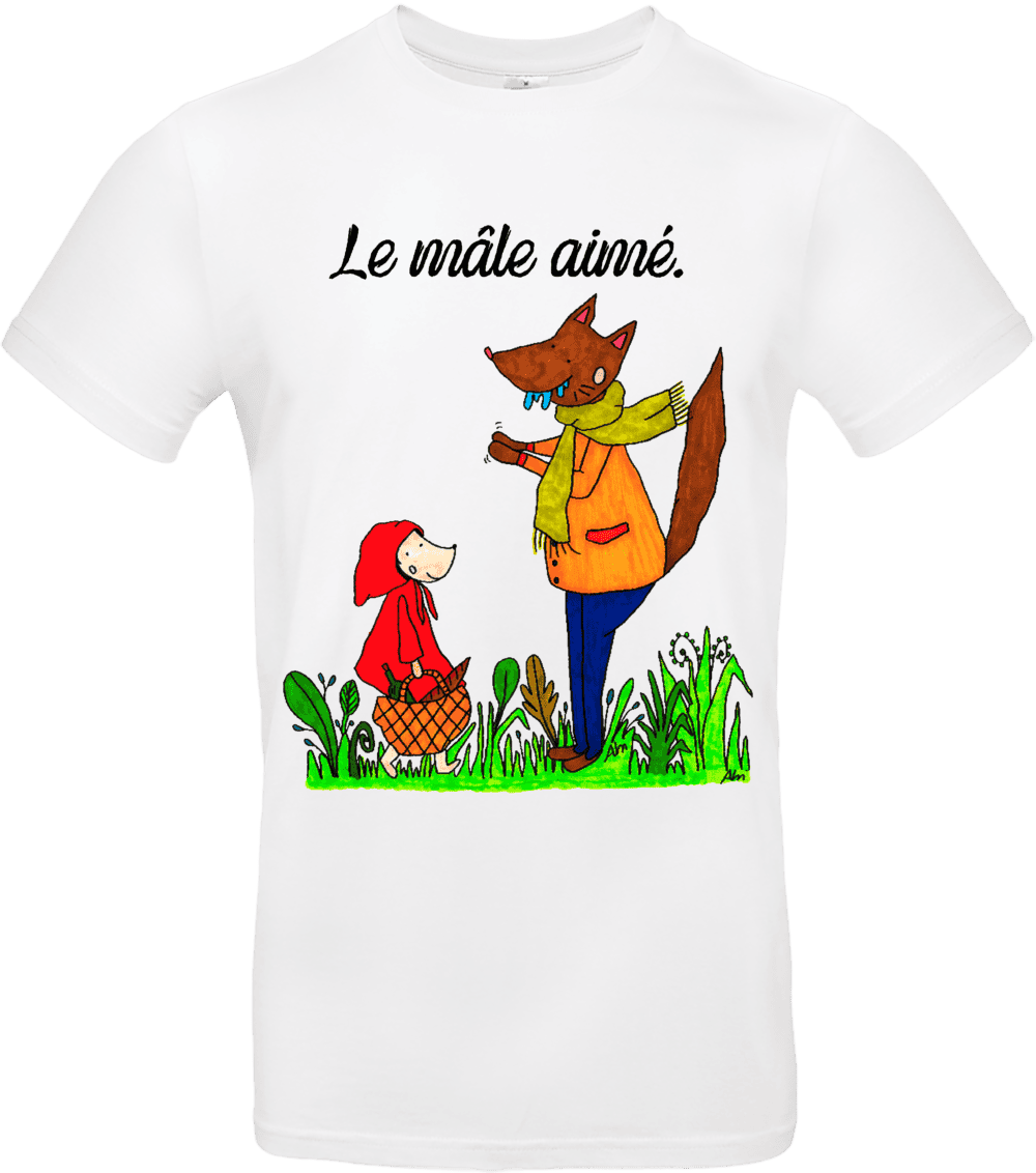 Illustration du chaperon rouge et du loup.