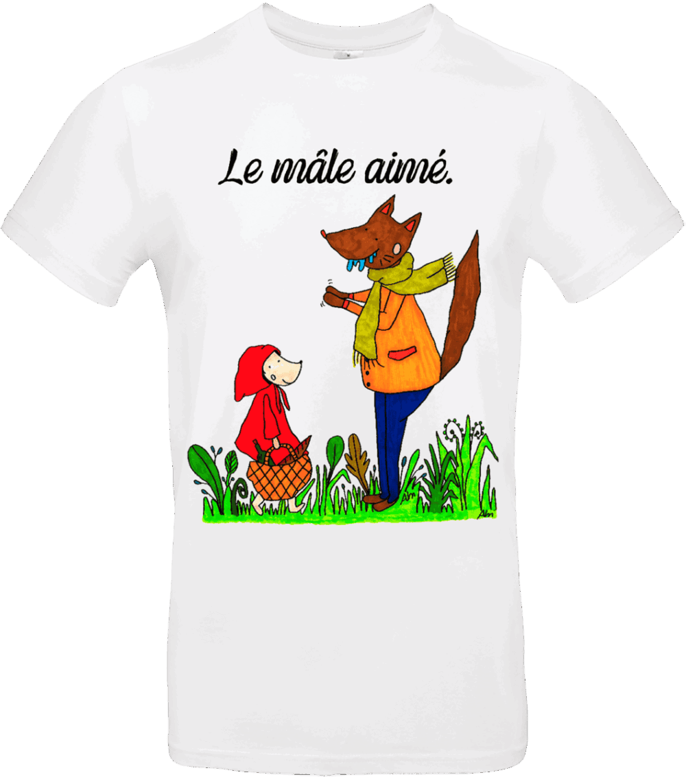 Illustration du chaperon rouge et du loup.