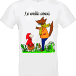 Illustration du chaperon rouge et du loup.