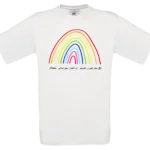 t shirt enfant blanc arc en ciel illustration Abi Illustration impression premium pilou shop 64