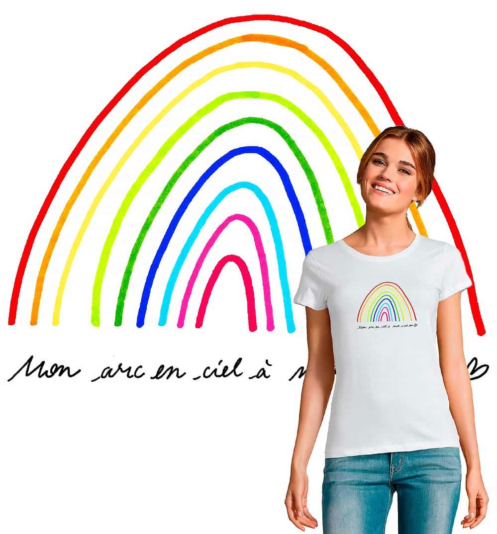 t-shirt Femme mon arc en ciel à moi c'est toi by Abi