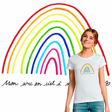 t-shirt Femme mon arc en ciel à moi c'est toi by Abi