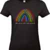 T-shirt noir arc-en-ciel "Mon arc-en-ciel c'est toi".