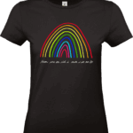 T-shirt noir arc-en-ciel "Mon arc-en-ciel c'est toi".