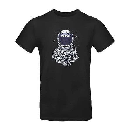 TEE SHIRT ASTRONAUTE ESPACE CALLIGRAMME