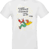 T-shirt blanc avec illustration Abi du Petit Prince portant le renard, impression DTF Ultra Premium Pilou Shop 64