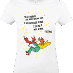 T-shirt imprimé du Petit Prince et renard.