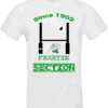 Pilou Shop 64 – T-shirt blanc Fanatik Section Paloise Since 1902 avec visuel rugby, poteaux, béret et béarnais drapeau vert
