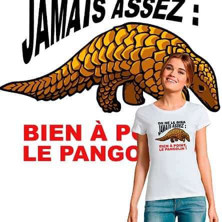 t-shirt femme humour covid 19 bien a point le pangolin