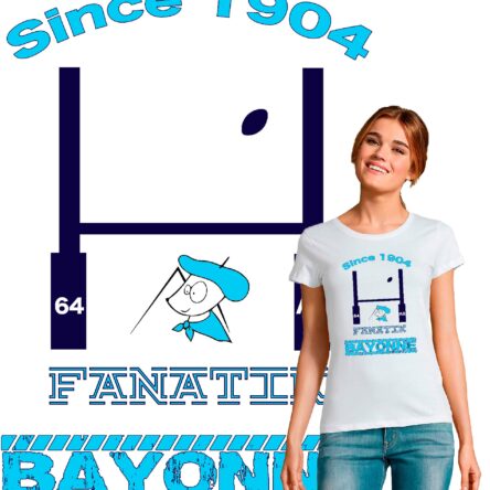 t-shirt femme rugby Aviron Bayonnais
