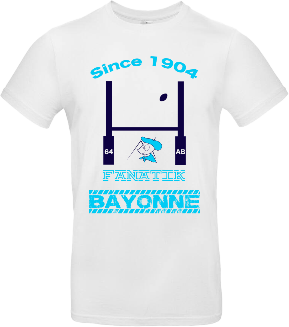 t shirt fanatik bayonne esprit rugby design original supporter