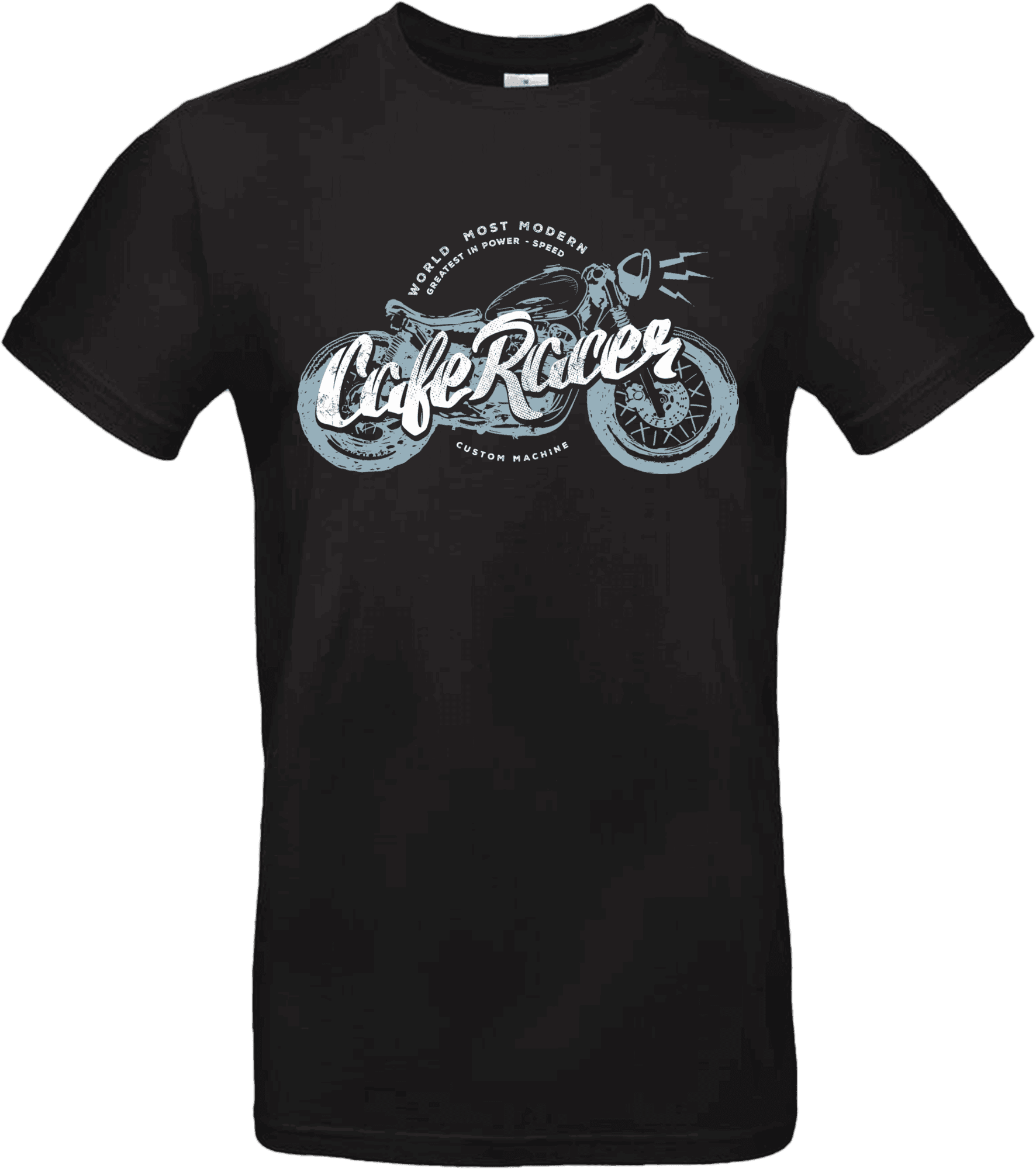 T-shirt “Café Racer – Custom Machine” noir