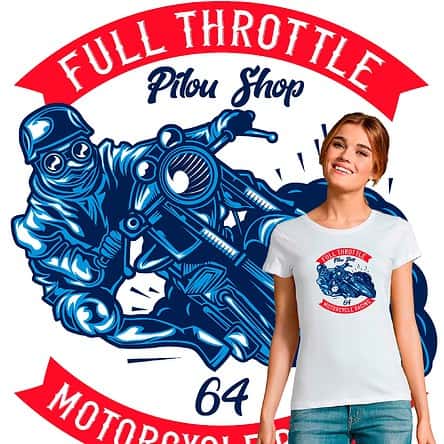 T-shirt femme motarde full throttle