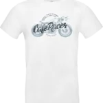 t shirt BLANC café racer moto vintage – style biker custom