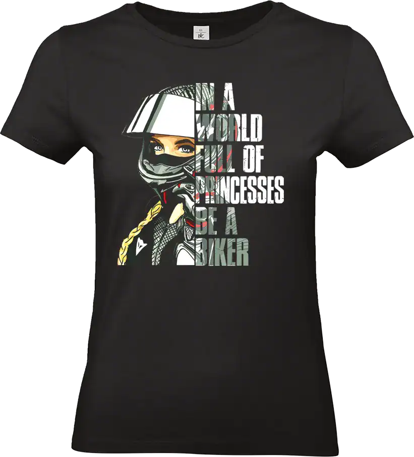 t shirt femme biker “be a biker” – design motarde puissant & style rebelle