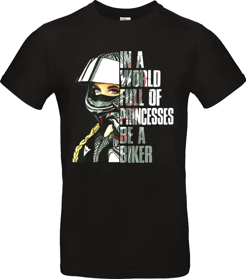 t shirt biker “be a biker” – design motarde puissant & style rebelle