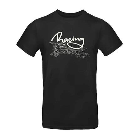 TEE SHIRT MOTO RACING CAFE RACER NOIR