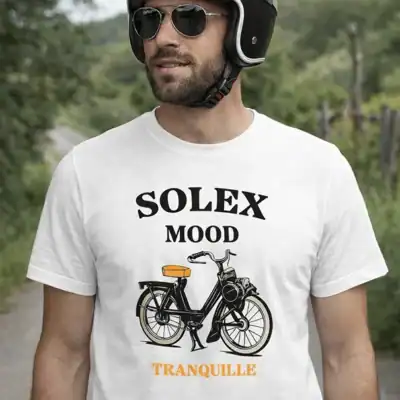 t shirt solex mood – tranquille (design vintage premium)