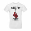 T-shirt blanc, humour, boxe,