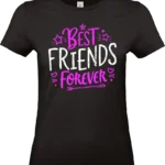 t shirt noir best friends forever femme – cadeau amies complicité