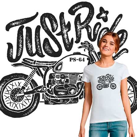 Offrez-vous ce Magnifique T-shirt Femme Just Ride PS 64 original et agréable à porter, imprimé et expédié directement depuis notre atelier Français situé à Jurançon au cœur des Pyrénées, en plein Béarn 64 niché entre l'océan et la montagne. Disponible en taille S, M, L, XL et XXL. 100% coton