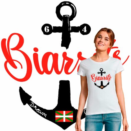 Tee-shirt Femme Biarritz Dream City Ancre Marine original