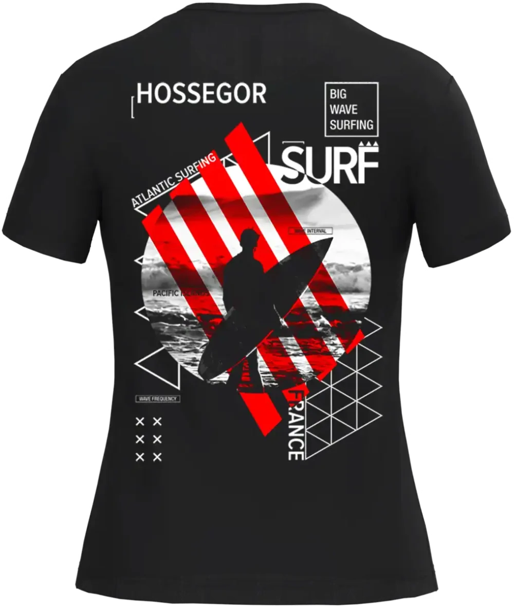 t shirt femme hossegor surf france – esprit océan & big wave