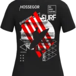 t shirt femme hossegor surf france – esprit océan & big wave